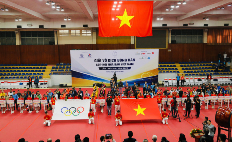 Khai mạc Giải Vô địch Bóng bàn Cúp Hội Nhà báo Việt Nam, lần thứ XVIII – năm 2025 -0