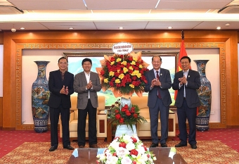 Hội Cựu CAND Việt Nam đến thăm và chúc mừng Hội Cựu Chiến binh Việt Nam