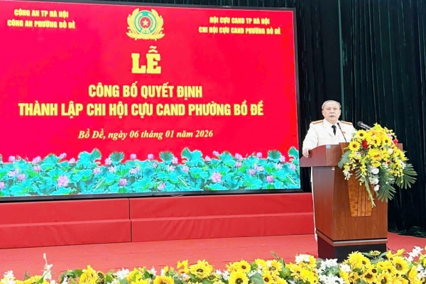 Hà Nội: Công bố quyết định thành lập Chi hội Cựu CAND phường Bồ Đề