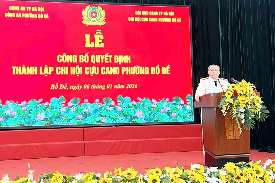 Hà Nội: Công bố quyết định thành lập Chi hội Cựu CAND phường Bồ Đề