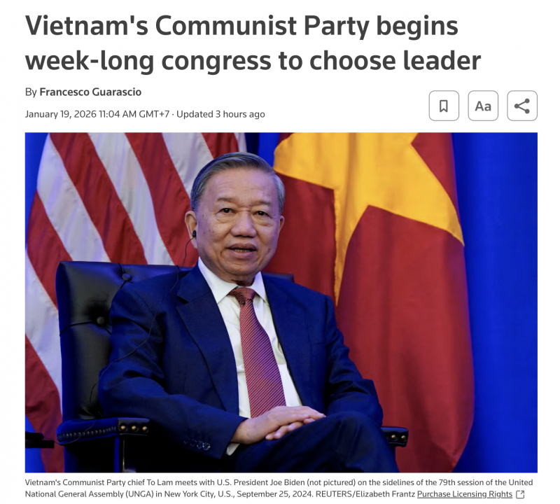 Truyền thông quốc tế kỳ vọng vào những quyết sách quan trọng từ Đại hội XIV của Đảng -0