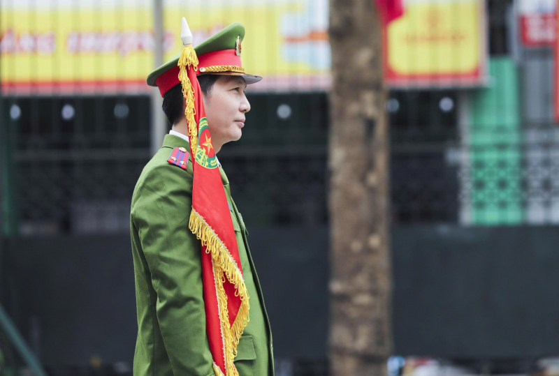 Dàn nhạc kèn CAND lớn nhất từ trước đến nay biểu diễn chào mừng Đại hội Đảng -0