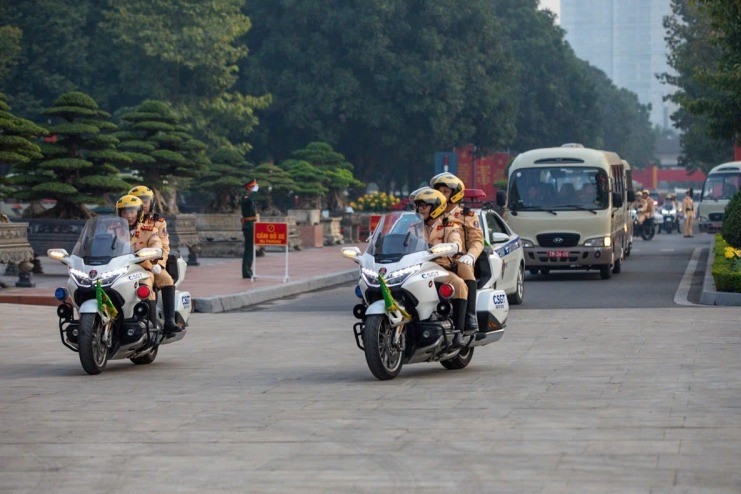 Lực lượng CSGT bảo đảm tuyệt đối an toàn giao thông phục vụ Đại hội XIV của Đảng