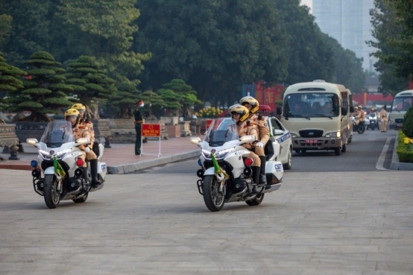 Lực lượng CSGT bảo đảm tuyệt đối an toàn giao thông phục vụ Đại hội XIV của Đảng
