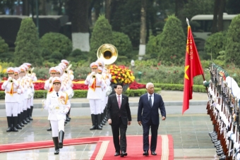 Lễ đón Chủ tịch Hội đồng châu Âu António Costa thăm chính thức Việt Nam