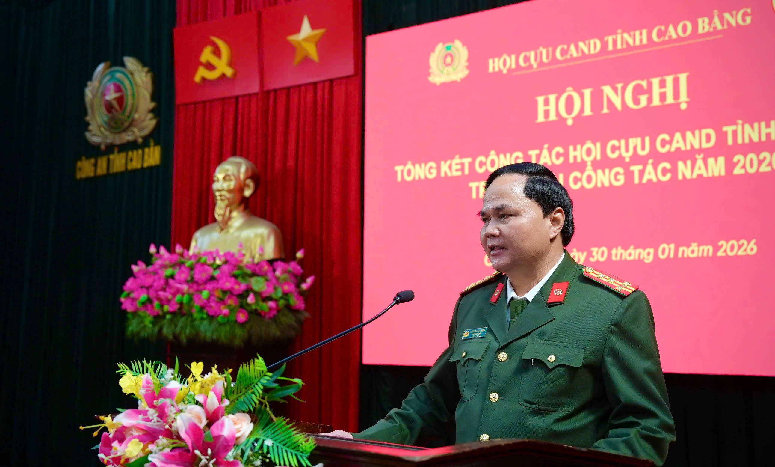 Hội Cựu CAND tỉnh Cao Bằng tổng kết công tác năm 2025, triển khai nhiệm vụ năm 2026