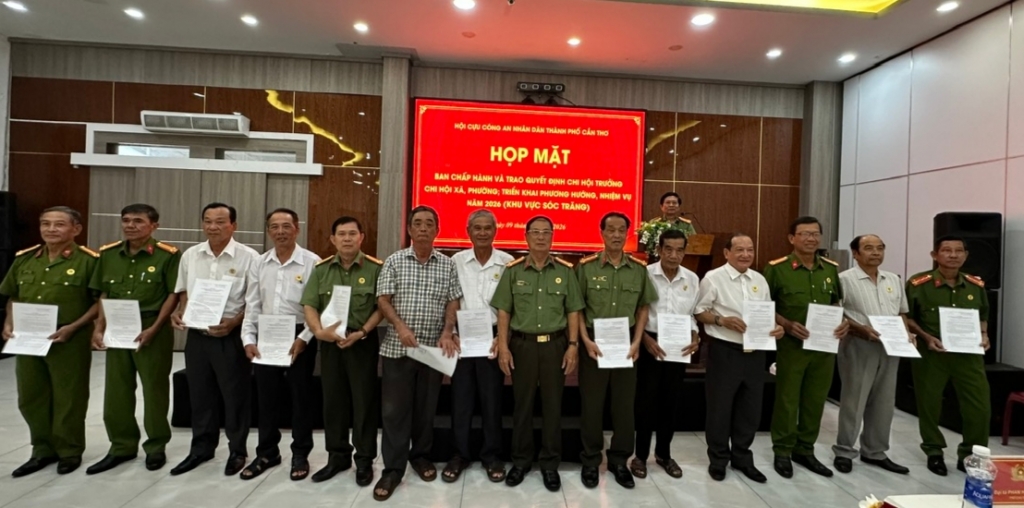 Hội Cựu CAND TP Cần Thơ: Kiện toàn tổ chức và triển khai nhiệm vụ năm 2026 tại khu vực Sóc Trăng