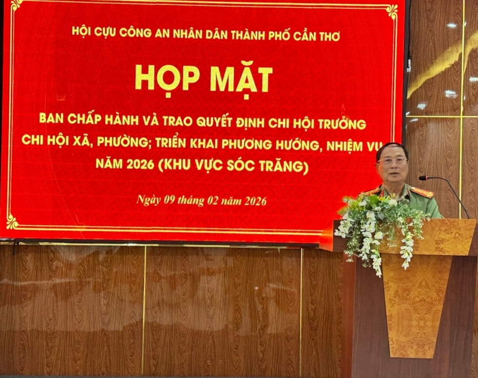 Hội Cựu CAND TP Cần Thơ: Kiện toàn tổ chức và triển khai nhiệm vụ năm 2026 tại khu vực Sóc Trăng