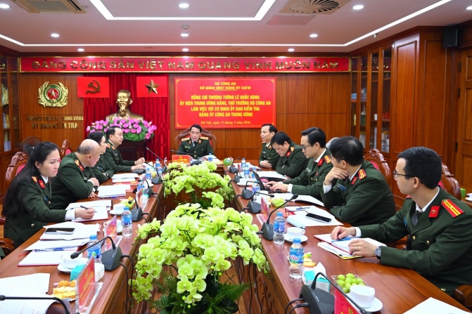 Cơ quan Ủy ban kiểm tra Đảng ủy Công an Trung ương phải gương mẫu đi đầu trong tất cả các mặt công tác