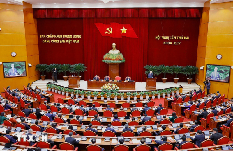 Thông cáo báo chí về ngày làm việc thứ hai Hội nghị Trung ương Đảng khóa XIV -0