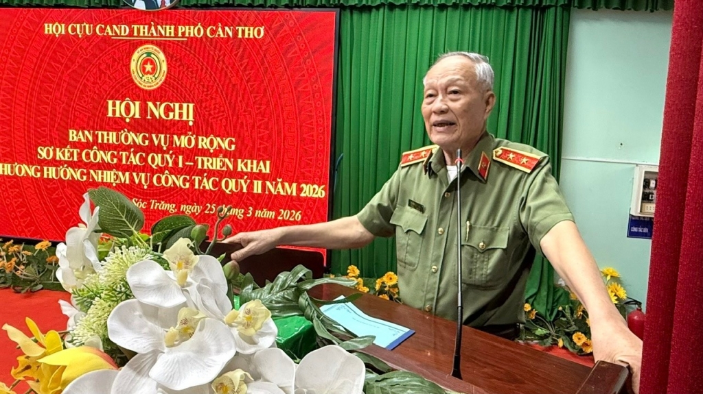 Hội Cựu CAND TP. Cần Thơ sơ kết hoạt động quý I và triển khai phương hướng quý II/2026