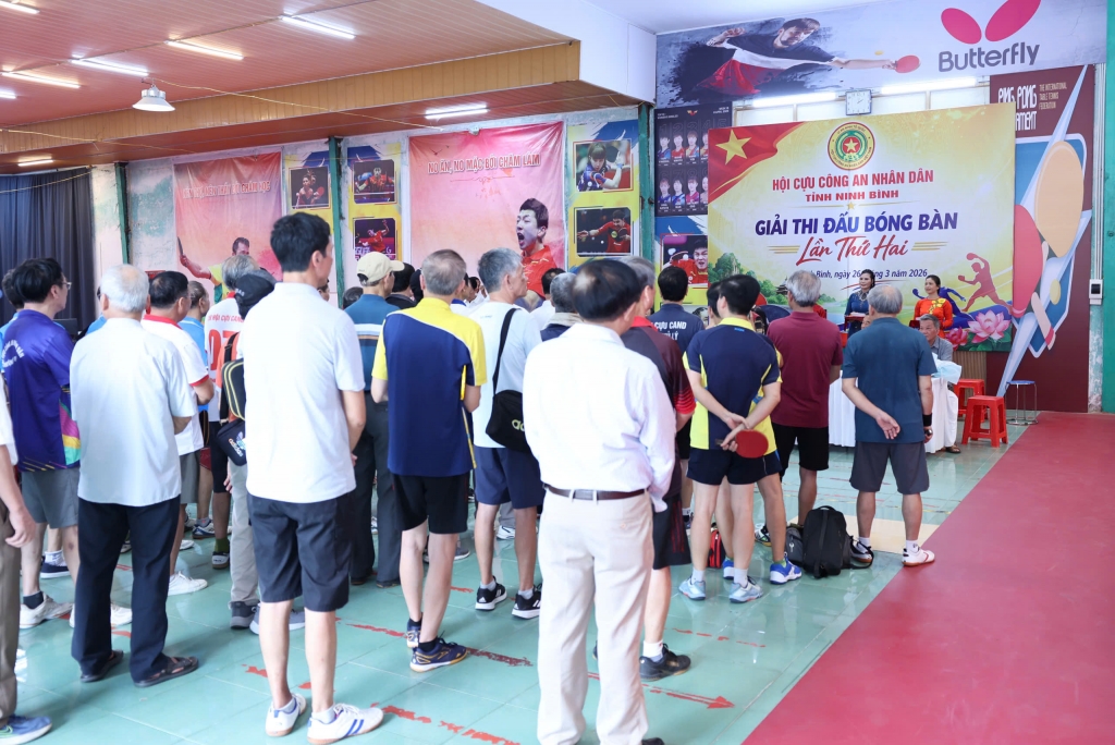 Hội Cựu CAND tỉnh Ninh Bình tổ chức thành công Giải thi đấu bóng bàn lần thứ II - năm 2026