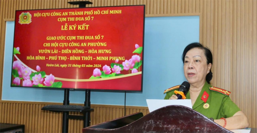 Hội Cựu CAND TP.HCM: Ký kết giao ước thi đua giữa Chi hội các phường thuộc Cụm số 7