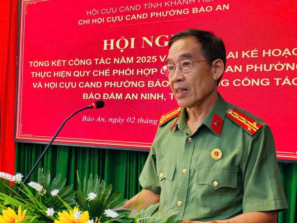Khánh Hòa: Hội Cựu CAND phường Bảo An tổng kết công tác năm 2025, triển khai nhiệm vụ năm 2026