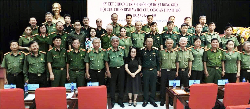 Hội Cựu Chiến binh và Hội Cựu CAND TP.HCM ký kết chương trình phối hợp hoạt động giai đoạn 2026-2030