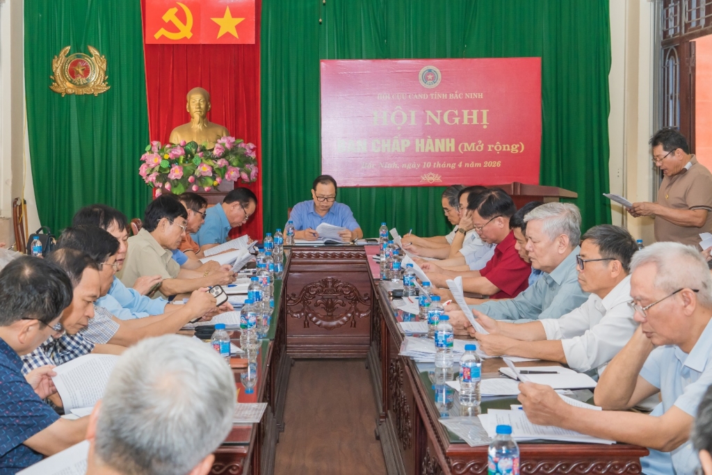 Hội Cựu CAND tỉnh Bắc Ninh đánh giá công tác quý I/2026 và triển khai thực hiện Điều lệ sửa đổi