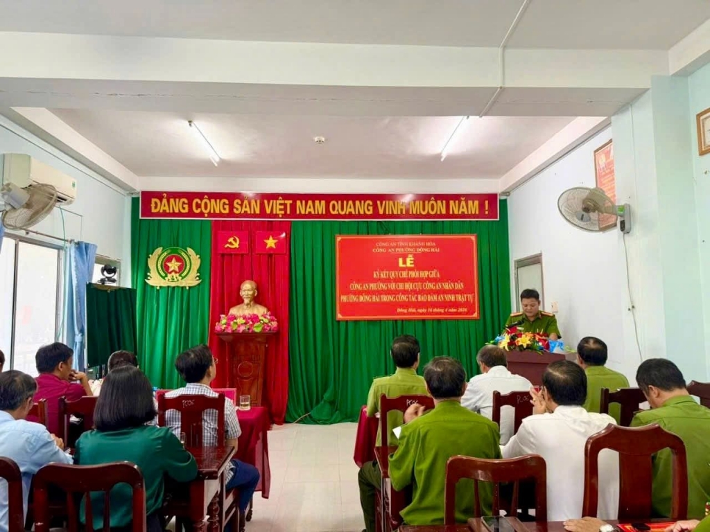 Khánh Hòa: Công an phường Đông Hải ký kết Quy chế phối hợp với Chi hội Cựu CAND đồng cấp