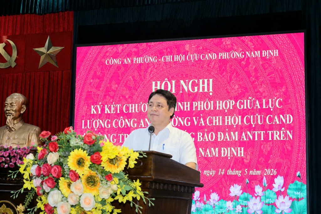 Ninh Bình: Chi hội Cựu CAND và Công an phường Nam Định ký kết Chương trình phối hợp trong công tác bảo đảm ANTT
