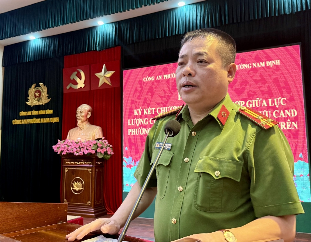 Ninh Bình: Chi hội Cựu CAND và Công an phường Nam Định ký kết Chương trình phối hợp trong công tác bảo đảm ANTT