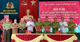 Ninh Bình: Chi hội Cựu CAND và Công an phường Nam Định ký kết Chương trình phối hợp trong công tác bảo đảm ANTT