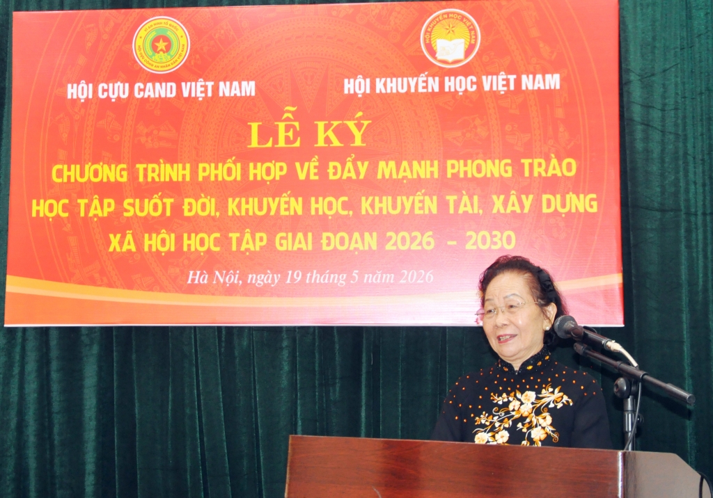 Khẳng định vai trò của Hội Cựu CAND Việt Nam và Hội Khuyến học Việt Nam trong xây dựng xã hội học tập