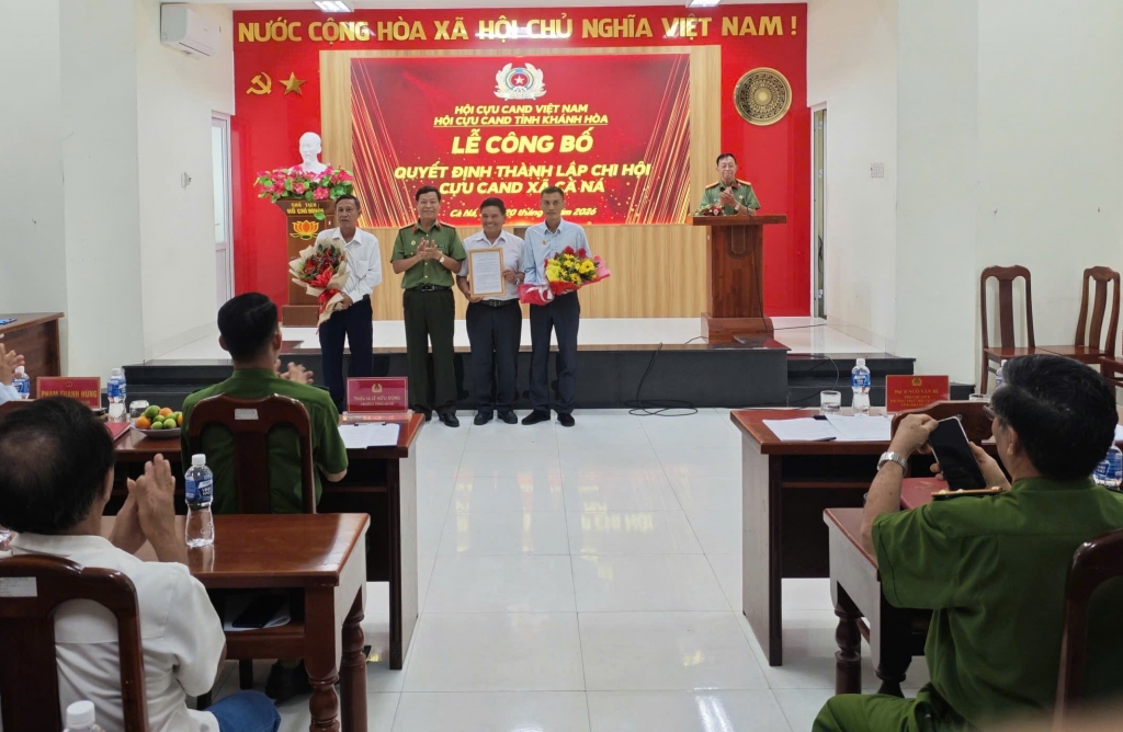 Khánh Hòa: Thành lập Chi hội Cựu CAND xã Cà Ná