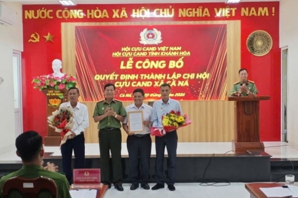 Khánh Hòa: Thành lập Chi hội Cựu CAND xã Cà Ná