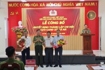 Khánh Hòa: Thành lập Chi hội Cựu CAND xã Cà Ná