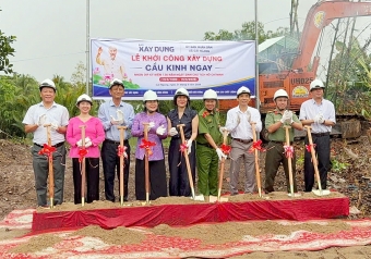 Hội Cựu CAND Việt Nam kết nối, khởi công xây dựng cầu Kinh Ngay tại Vĩnh Long