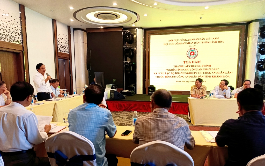 Tọa đàm Thành lập Câu lạc bộ Doanh nghiệp Cựu CAND tỉnh Khánh Hòa và triển khai hoạt động nghĩa tình