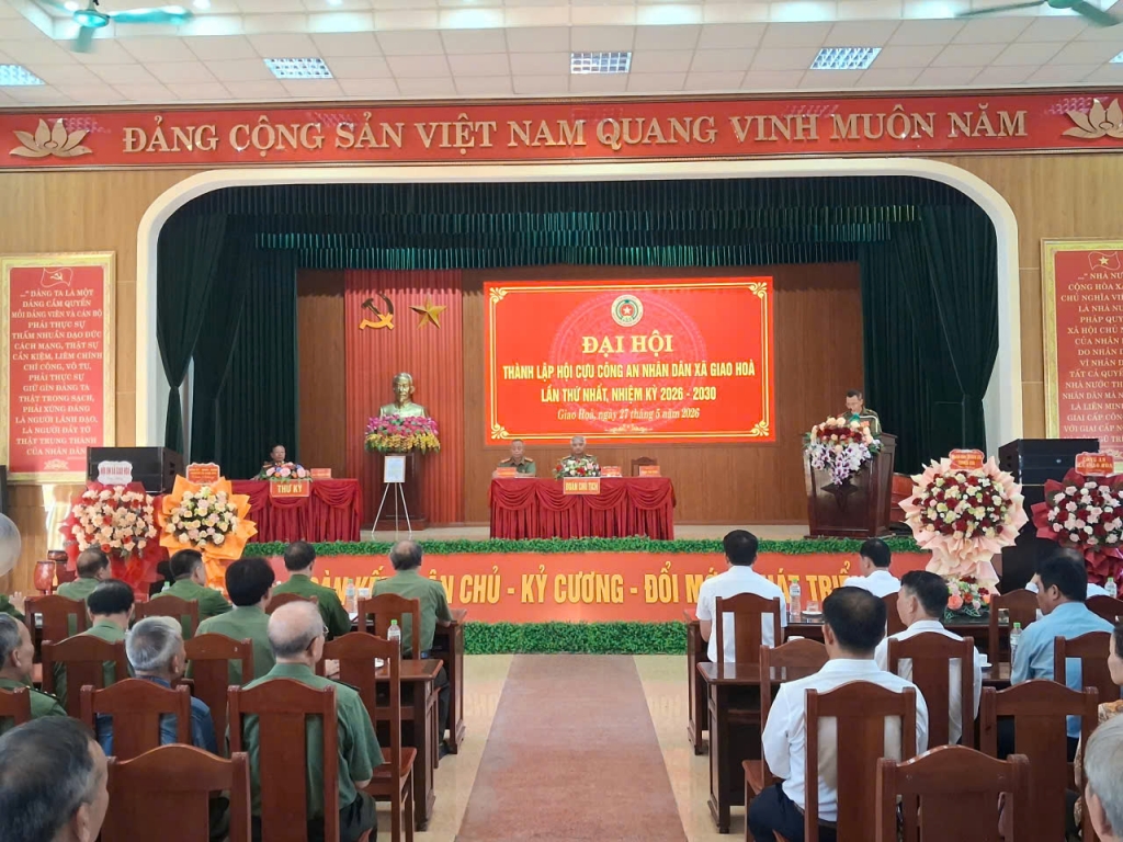 Ninh Bình: Thành lập Hội Cựu CAND xã Giao Hòa, nhiệm kỳ 2026 - 2030