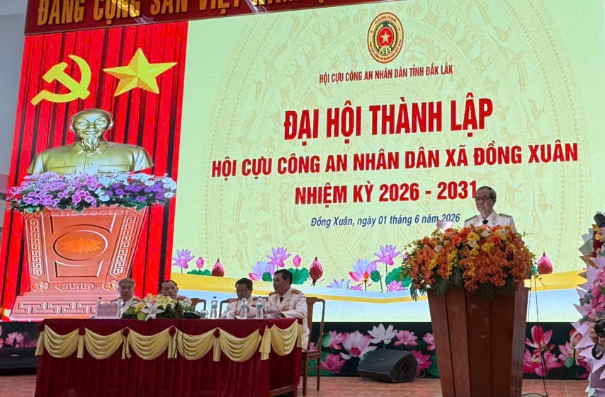 Đắk Lắk: Thành lập Hội Cựu CAND xã Đồng Tâm, nhiệm kỳ 2026 - 2031