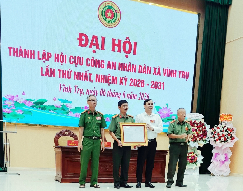 Ninh Bình: Thành lập Hội Cựu CAND xã Vĩnh Trụ, nhiệm kỳ 2026 - 2031