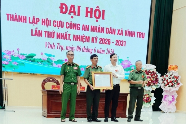 Ninh Bình: Thành lập Hội Cựu CAND xã Vĩnh Trụ, nhiệm kỳ 2026 - 2031
