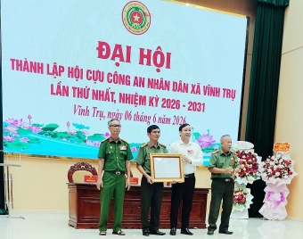 Ninh Bình: Thành lập Hội Cựu CAND xã Vĩnh Trụ, nhiệm kỳ 2026 - 2031