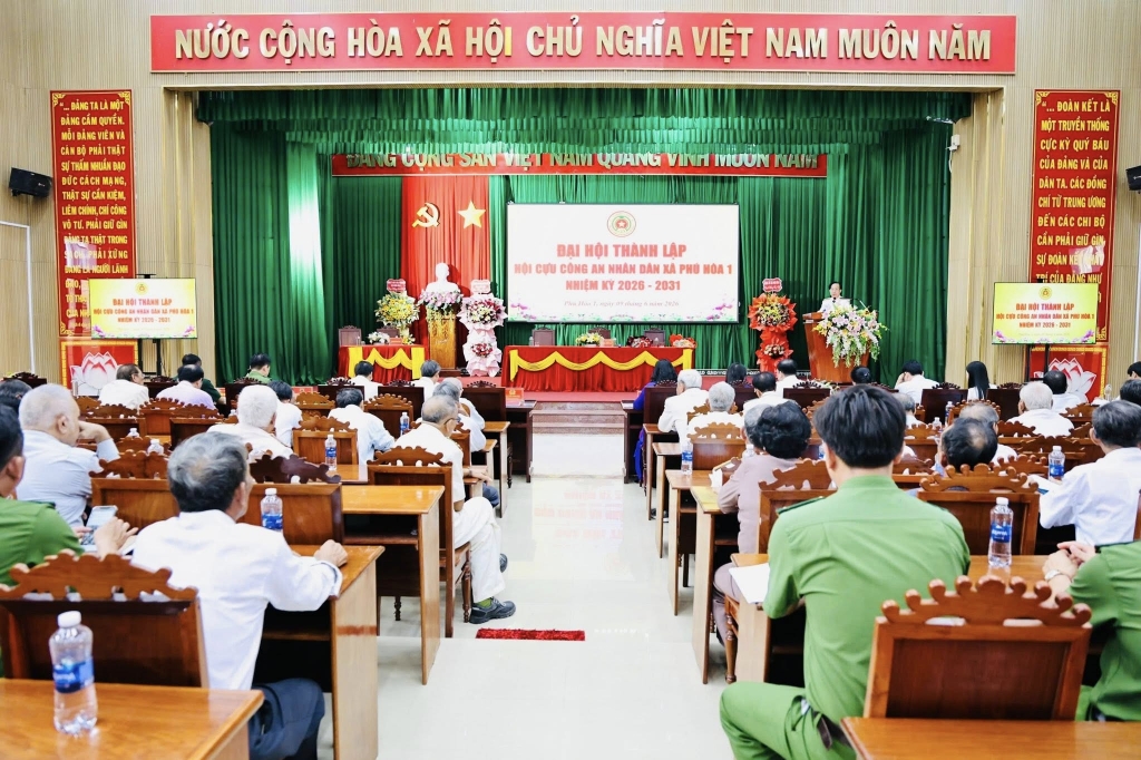 Đắk Lắk: Thành lập Hội Cựu CAND xã Phú Hòa 1, nhiệm kỳ 2026 - 2031