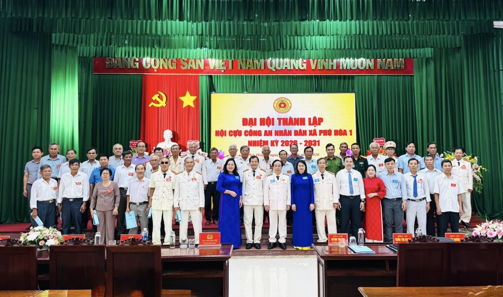 Đắk Lắk: Thành lập Hội Cựu CAND xã Phú Hòa 1, nhiệm kỳ 2026 - 2031