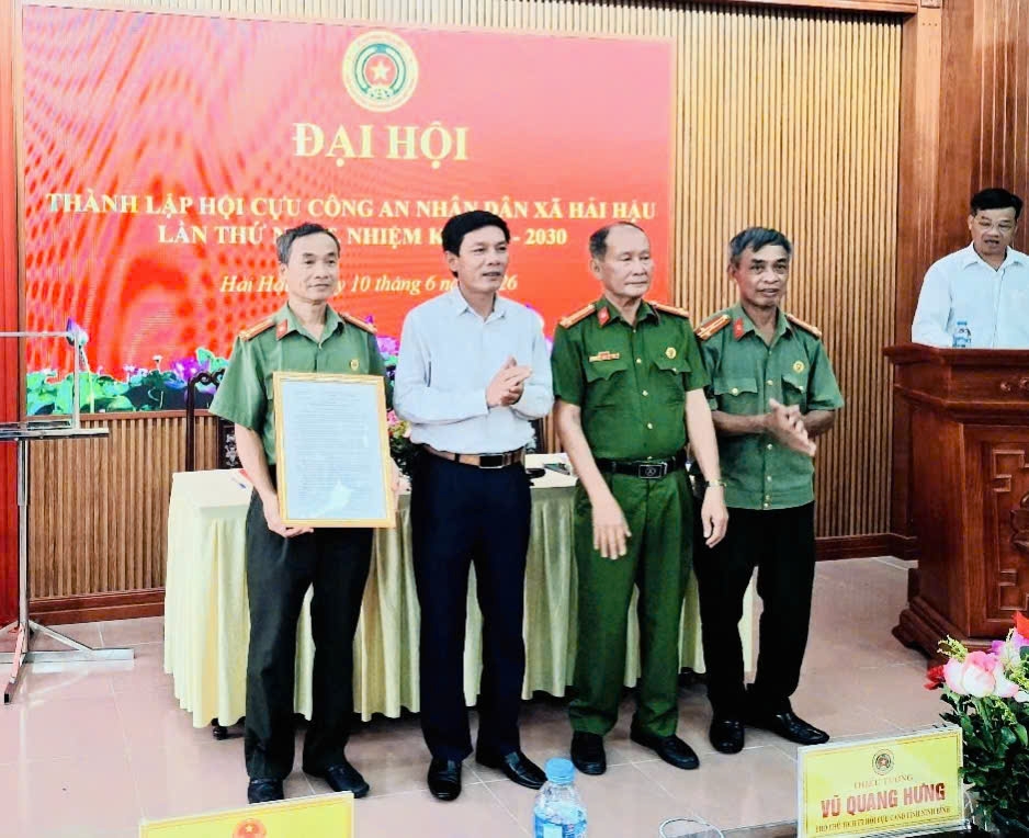 Ninh Bình: Thành lập Hội Cựu CAND xã Hải Hậu, nhiệm kỳ 2026 - 2030
