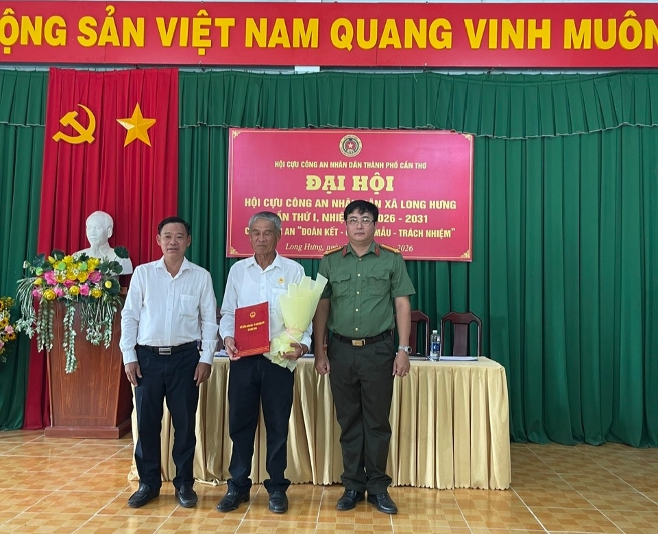 Cần Thơ: Thành lập Hội Cựu CAND xã Long Hưng, nhiệm kỳ 2026 - 2031