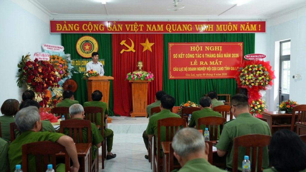 Hội Cựu CAND tỉnh Gia Lai sơ kết hoạt động 6 tháng đầu năm 2026 và triển khai nhiệm vụ mới