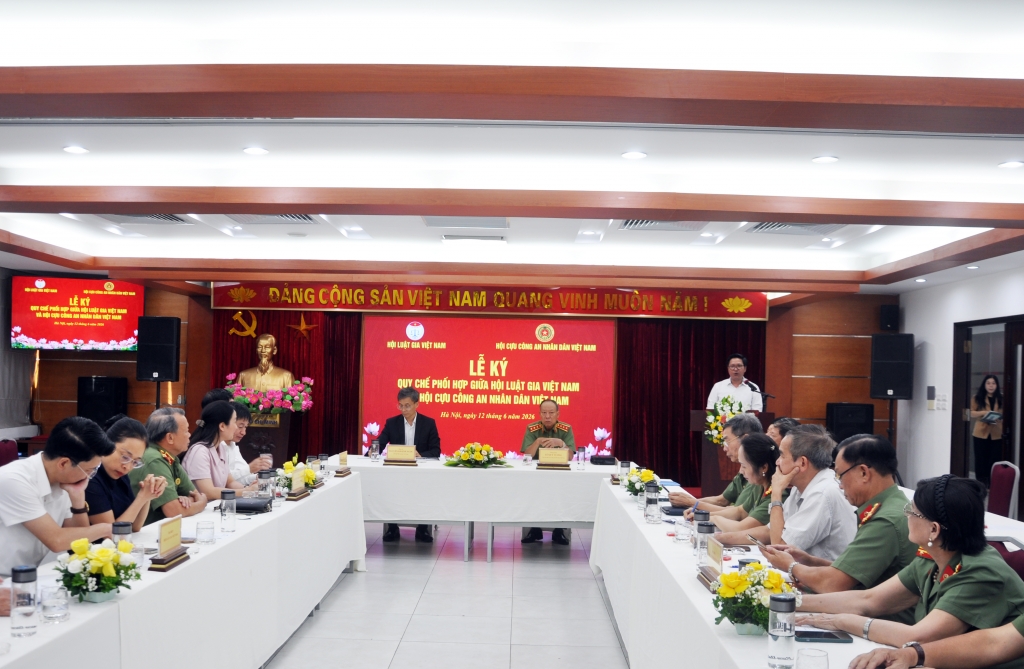 Hội Luật gia Việt Nam và Hội Cựu CAND Việt Nam ký kết Quy chế phối hợp