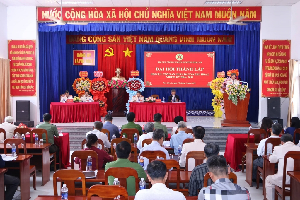 Đắk Lắk: Thành lập Hội Cựu CAND xã Phú Hòa 2, nhiệm kỳ 2026 - 2031