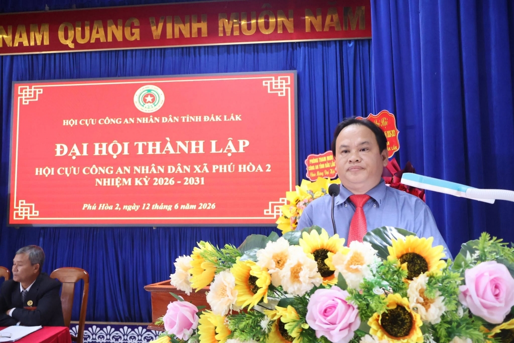 Đắk Lắk: Thành lập Hội Cựu CAND xã Phú Hòa 2, nhiệm kỳ 2026   2031