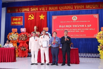 Đắk Lắk: Thành lập Hội Cựu CAND xã Phú Hòa 2, nhiệm kỳ 2026 - 2031
