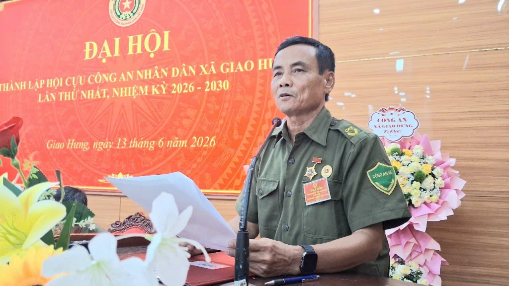 Ninh Bình: Thành lập Hội Cựu CAND xã Giao Hưng, nhiệm kỳ 2026 - 2030