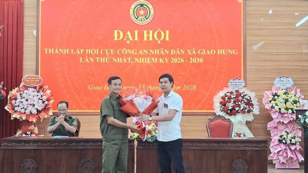 Ninh Bình: Thành lập Hội Cựu CAND xã Giao Hưng, nhiệm kỳ 2026 - 2030
