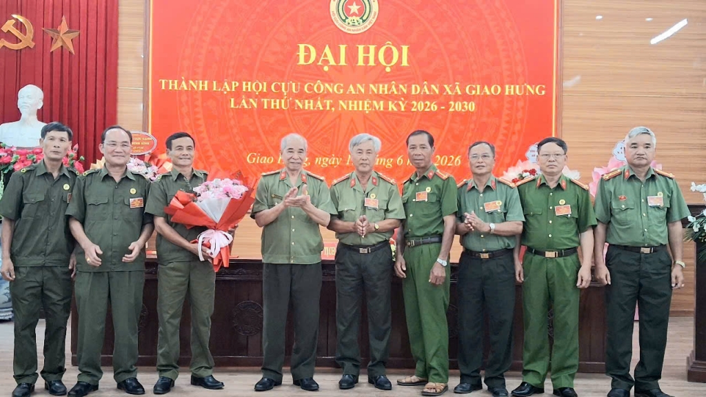 Ninh Bình: Thành lập Hội Cựu CAND xã Giao Hưng, nhiệm kỳ 2026 - 2030
