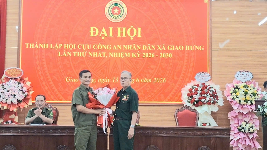 Ninh Bình: Thành lập Hội Cựu CAND xã Giao Hưng, nhiệm kỳ 2026 - 2030