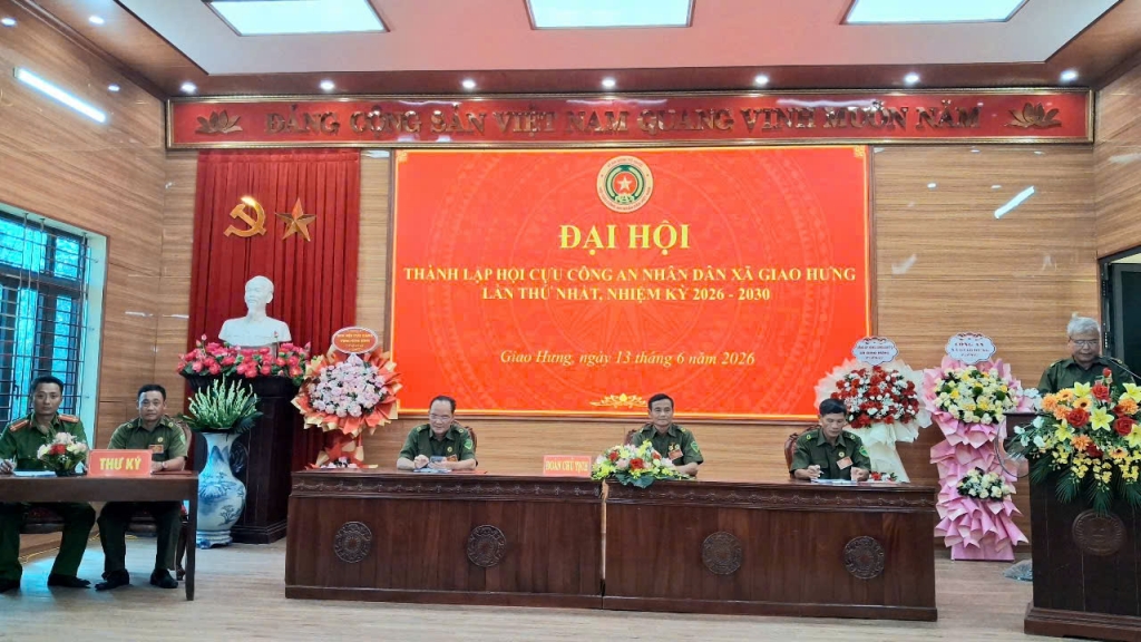 Ninh Bình: Thành lập Hội Cựu CAND xã Giao Hưng, nhiệm kỳ 2026 - 2030