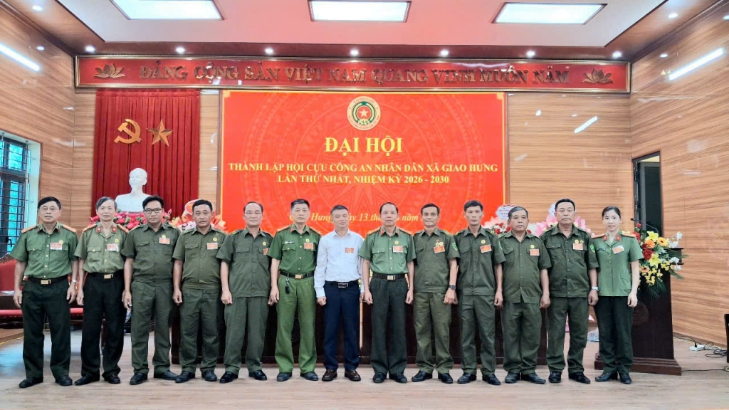 Ninh Bình: Thành lập Hội Cựu CAND xã Giao Hưng, nhiệm kỳ 2026 - 2030